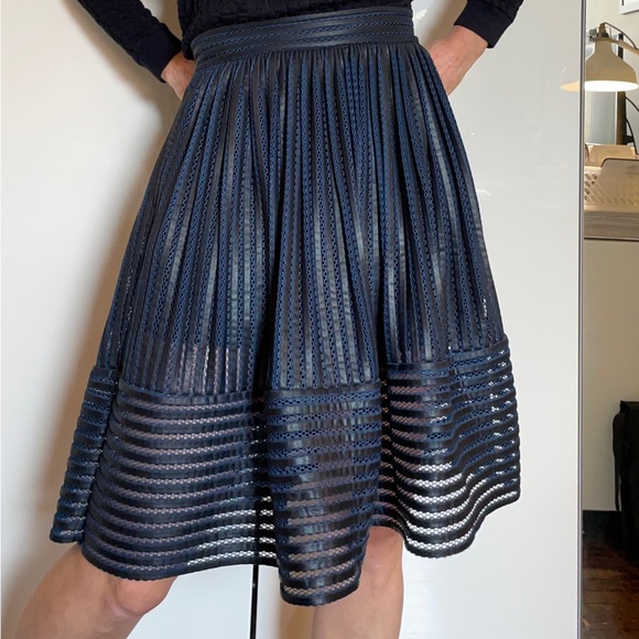 Maje black and blue skirt - Picture 2 of 8